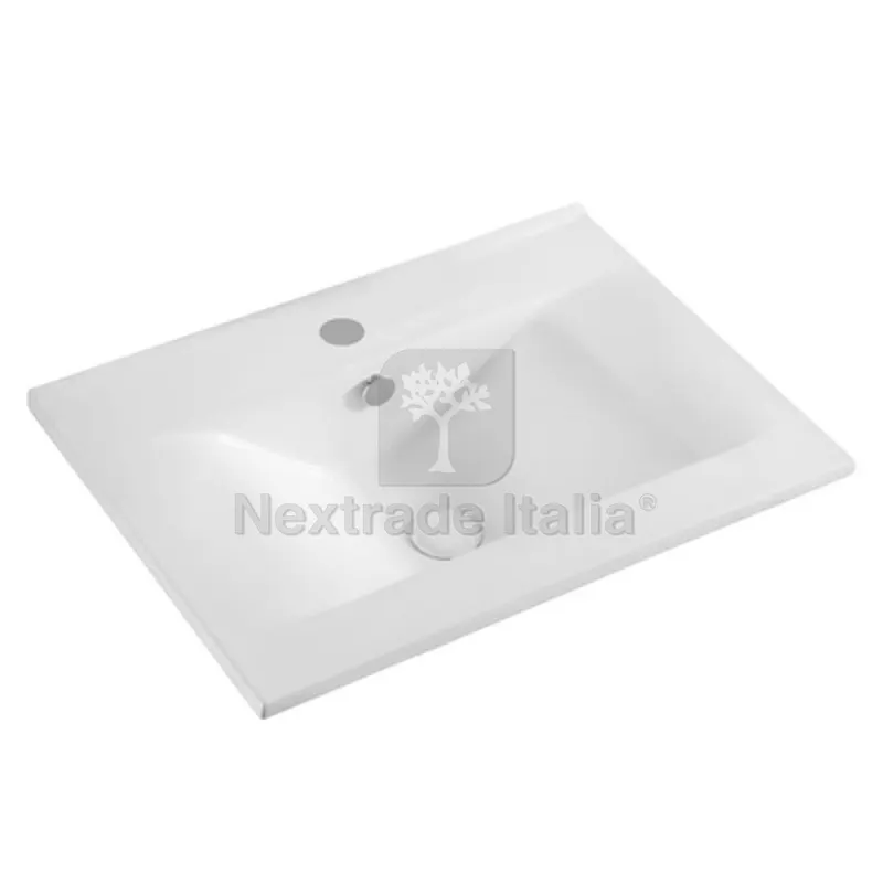 LAVABO SOPRAPIANO CON FORO RUBINETTO CM 62X46 Bianco — Rubinetti e valvole — rif. FERX.DIA185-LS67 LAVABO SOPRAPIANO CON FORO RUBINETTO CM 62X46 Bianco — Rubinetti e valvole — rif. FERX.DIA185-LS67