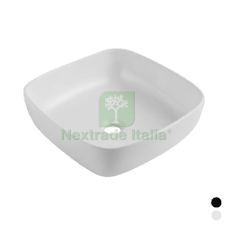 LAVABO DA APPOGGIO MATT MOD. 03 Nero opaco — Sanitari e ceramiche — rif. FERX.DIA185-LVM03-NE
