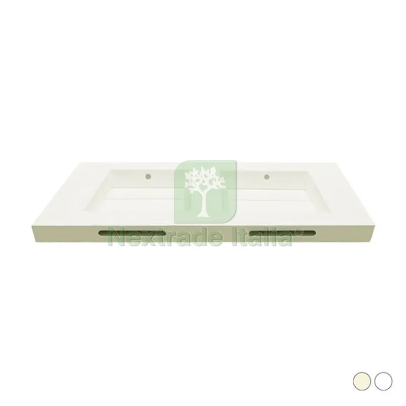 Lavabo Linea Emotion MOD. Confidence 04 Beige 121x46xh12 doppia vasca — Sanitari e ceramiche — rif. FERX.DIA185-MCN04-C120