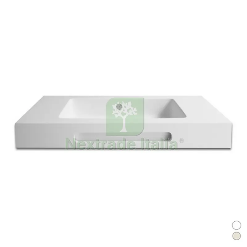 LAVABO LINEA EMOTION MOD. SHARP 01 Beige 91X46Xh12 P.A. centrale — Sanitari e ceramiche — rif. FERX.DIA185-MSH01-C090C