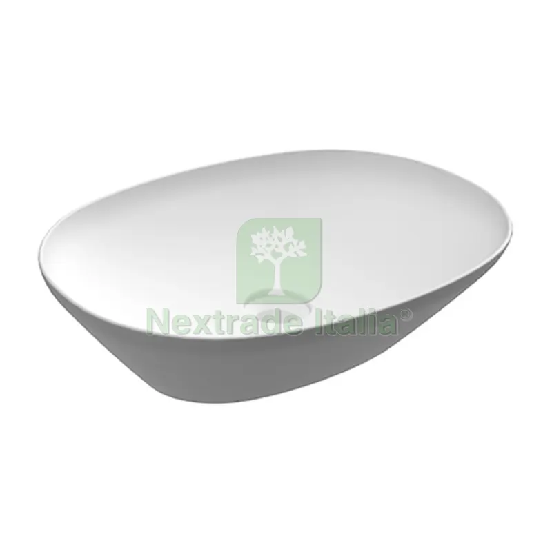 LAVABO DA APPOGGIO OVALE (SENZA FORO) VARIANT 50X36 CM Bianco — Sanitari e ceramiche — rif. FERX.DIA185-RNAO-50