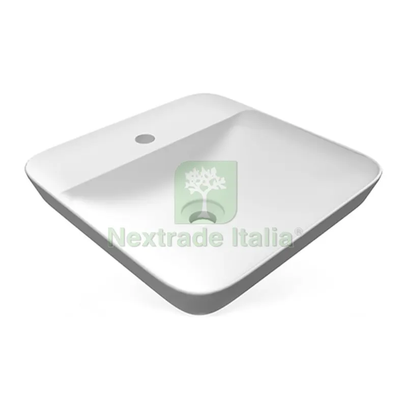 LAVABO AD INCASSO QUADRATO MONOFORO VARIANT 42 X 42 CM Bianco — Sanitari e ceramiche — rif. FERX.DIA185-RNSQF-42