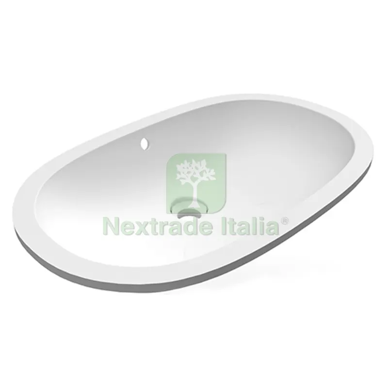 LAVABO SOTTOPIANO OVALE ALLUNGATO VARIANT 65X41CM Bianco — Sanitari e ceramiche — rif. FERX.DIA185-RNTL-65