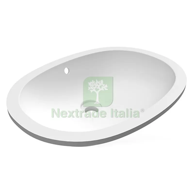 LAVABO SOTTOPIANO OVALE VARIANT 55X41 CM Bianco — Sanitari e ceramiche — rif. FERX.DIA185-RNTO-55 LAVABO SOTTOPIANO OVALE VARIANT 55X41 CM Bianco — Sanitari e ceramiche — rif. FERX.DIA185-RNTO-55