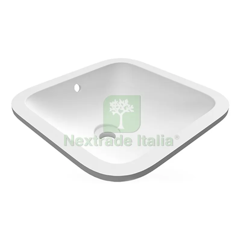 LAVABO SOTTOPIANO QUADRATO VARIANT 41X41 CM Bianco — Sanitari e ceramiche — rif. FERX.DIA185-RNTQ-41 LAVABO SOTTOPIANO QUADRATO VARIANT 41X41 CM Bianco — Sanitari e ceramiche — rif. FERX.DIA185-RNTQ-41