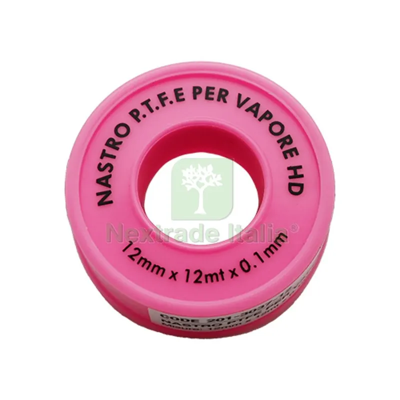 Nastro Ptfe Teflon per Vapore Rosa H. 12 mm x 12 m x 0,1 mm — Guarnizioni e tenute — rif. FERX.DIA201-3037-12 Nastro Ptfe Teflon per Vapore Rosa H. 12 mm x 12 m x 0,1 mm — Guarnizioni e tenute — rif. FERX.DIA201-3037-12
