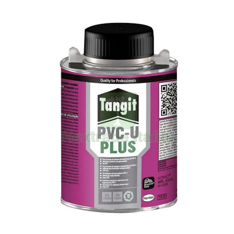 COLLA TANGIT IN BARATTOLO HENKEL PVC-U PLUS THF FREE 500 gr con pennello — Pennelli e rulli — rif. FERX.DIA201-3050-05