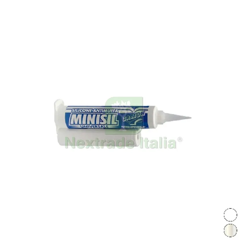 SILICONE ACETICO MINISIL + SPINGITORE Bianco — Adesivi e sigillanti — rif. FERX.DIA201-30701-BI