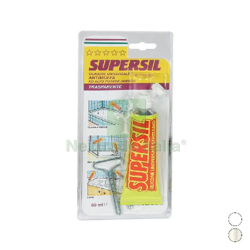 SIGILLANTE SILICONICO SUPERSIL 60 ml - Bianco — Adesivi e sigillanti — rif. FERX.DIA201-3232-BI