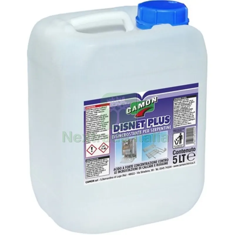 DISINCROSTANTE ACIDO PER SERPENTINE "DISNET-PLUS" 5 Lt — Detergenti e pulitori casa — rif. FERX.DIA201-35309-05