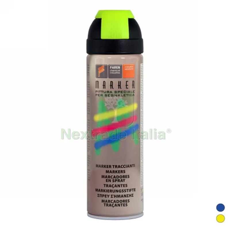Vernice Spray Marker Tracciante Giallo Fluo 400 ml — Bombolette e vernici spray — rif. FERX.DIA201-CST-GF Vernice Spray Marker Tracciante Giallo Fluo 400 ml — Bombolette e vernici spray — rif. FERX.DIA201-CST-GF