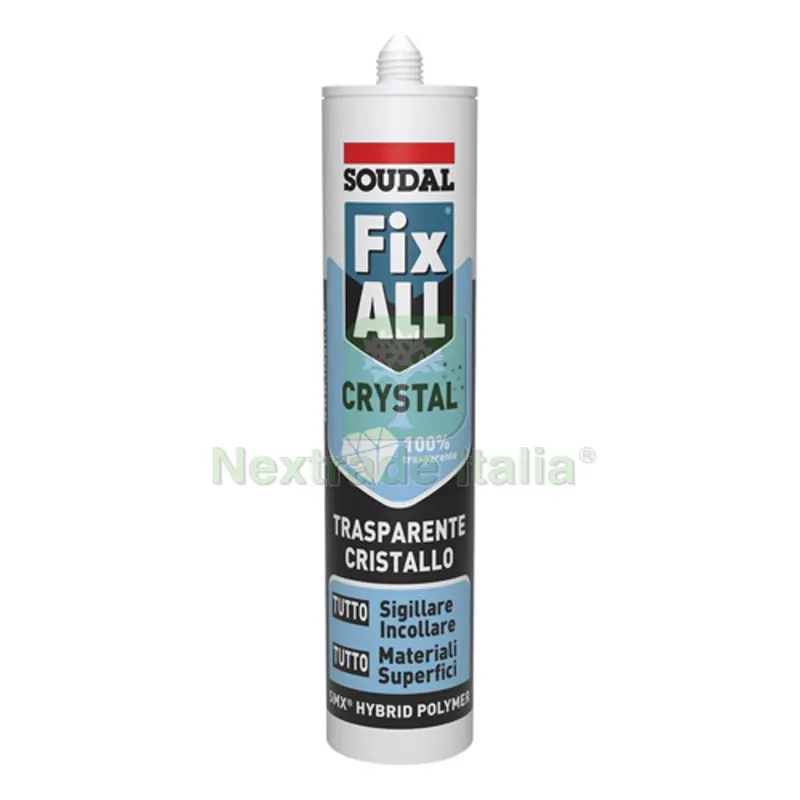 ADESIVO SIGILLANTE FIX ALL CRYSTAL 290 ml — Adesivi e sigillanti — rif. FERX.DIA201-K2551-290 ADESIVO SIGILLANTE FIX ALL CRYSTAL 290 ml — Adesivi e sigillanti — rif. FERX.DIA201-K2551-290