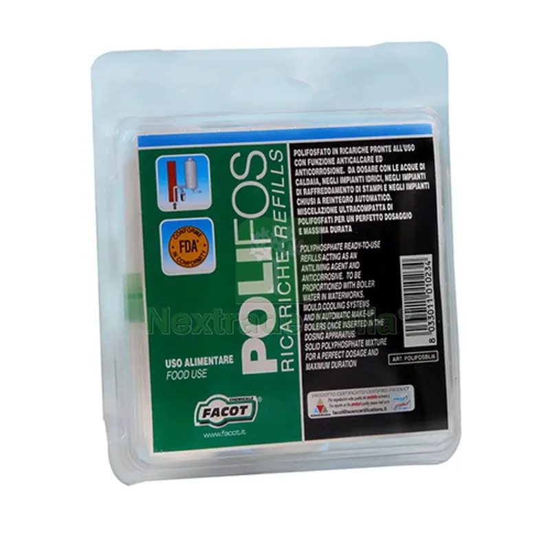 6 PZ RICARICA POLIFOSFATO IN PASTIGLIE "POLIFOS" Blister 6 pz — Tubi e raccordi — rif. FERX.DIA201-T201 6 PZ RICARICA POLIFOSFATO IN PASTIGLIE "POLIFOS" Blister 6 pz — Tubi e raccordi — rif. FERX.DIA201-T201