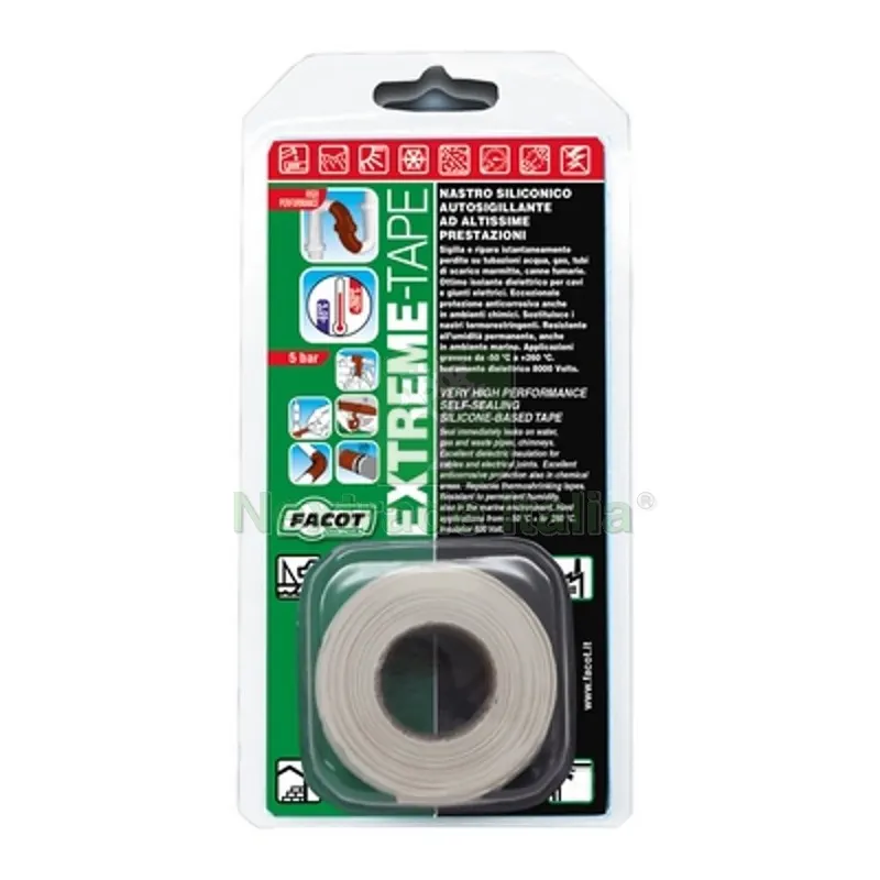 Nastro Siliconico Autovulcanizzante Extreme-Tape H 25,4 mm x 3 m — Cani — rif. FERX.DIA201-T606-BI Nastro Siliconico Autovulcanizzante Extreme-Tape H 25,4 mm x 3 m — Cani — rif. FERX.DIA201-T606-BI