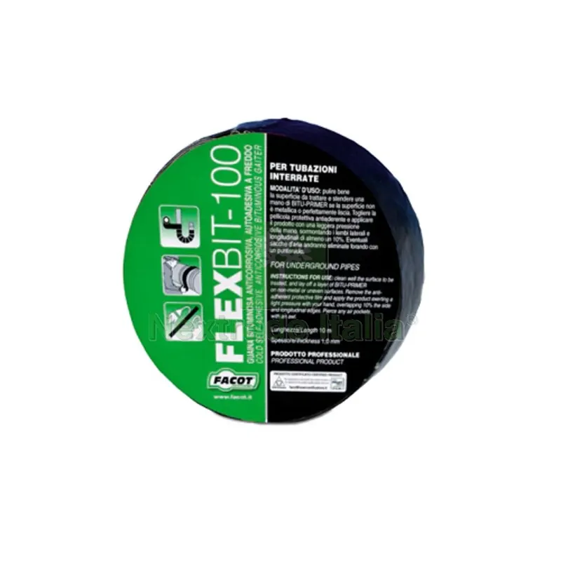 NASTRO AUTOADESIVO ELASTOMERO-BITUME FLEXBIT-HD H. 100 mm x 10 m — Adesivi e sigillanti — rif. FERX.DIA201-T608-100 NASTRO AUTOADESIVO ELASTOMERO-BITUME FLEXBIT-HD H. 100 mm x 10 m — Adesivi e sigillanti — rif. FERX.DIA201-T608-100