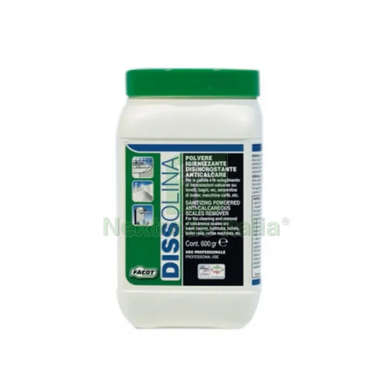 POLVERE DISINCROSTANTE DISSOLINA 600 g — Detergenti e pulitori casa — rif. FERX.DIA201-T805-600