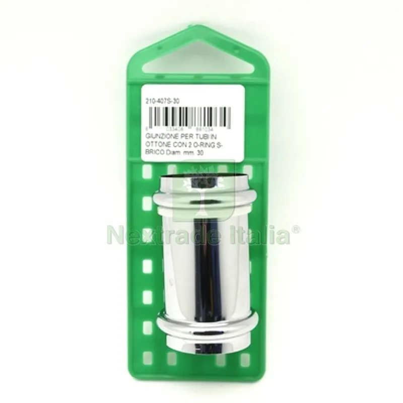 Giunzione per Tubi in Ottone con 2 O-Ring S-Brico Diam. mm. 30 — Guarnizioni e tenute — rif. FERX.DIA210-407S-30 Giunzione per Tubi in Ottone con 2 O-Ring S-Brico Diam. mm. 30 — Guarnizioni e tenute — rif. FERX.DIA210-407S-30