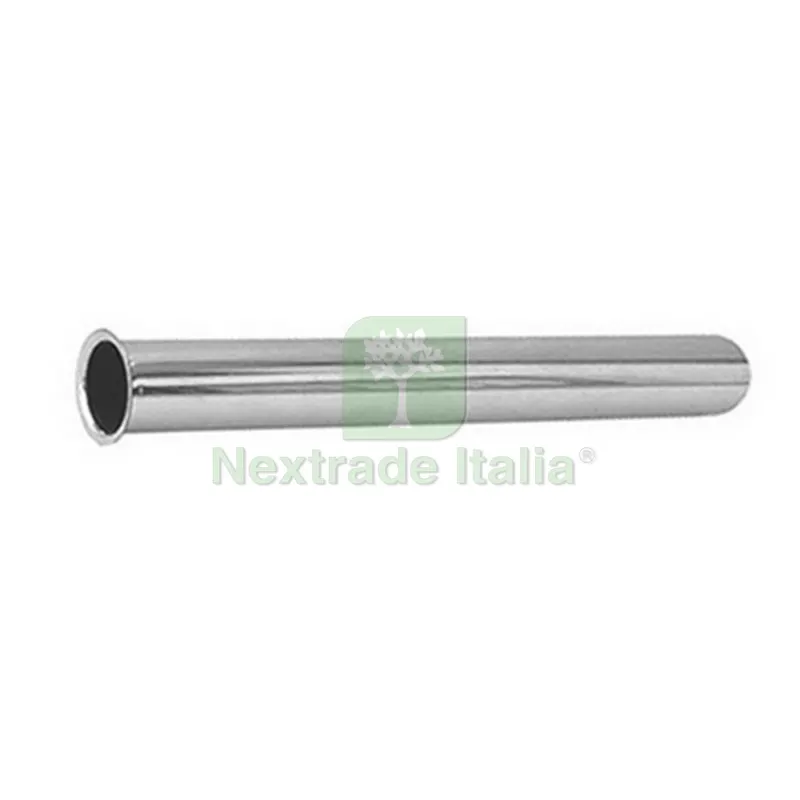 CANOTTO IN OTTONE CON CARTELLA CROMATO 1"1/4 D. 32 x 150 mm — Tubi e raccordi — rif. FERX.DIA210-DBK-32150