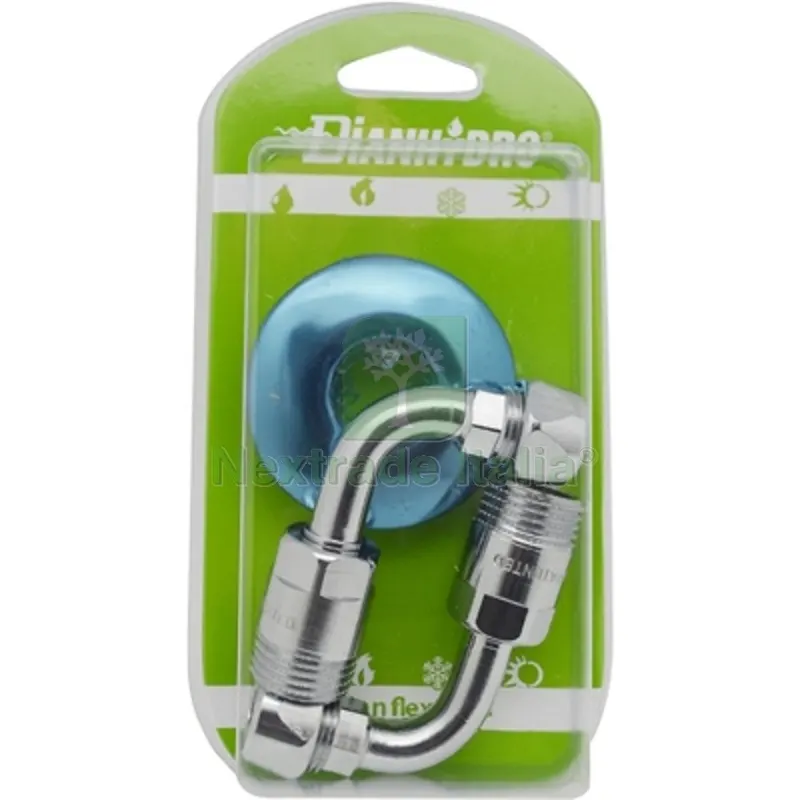 2 PZ CURVETTE SOTTOLAVABO A 90° COMPLETE E GIREVOLE BLISTER pz. 2 - 1/2 x 3/8 Diam. 10 — Sanitari e ceramiche — rif. FERX.DIA211-504Y
