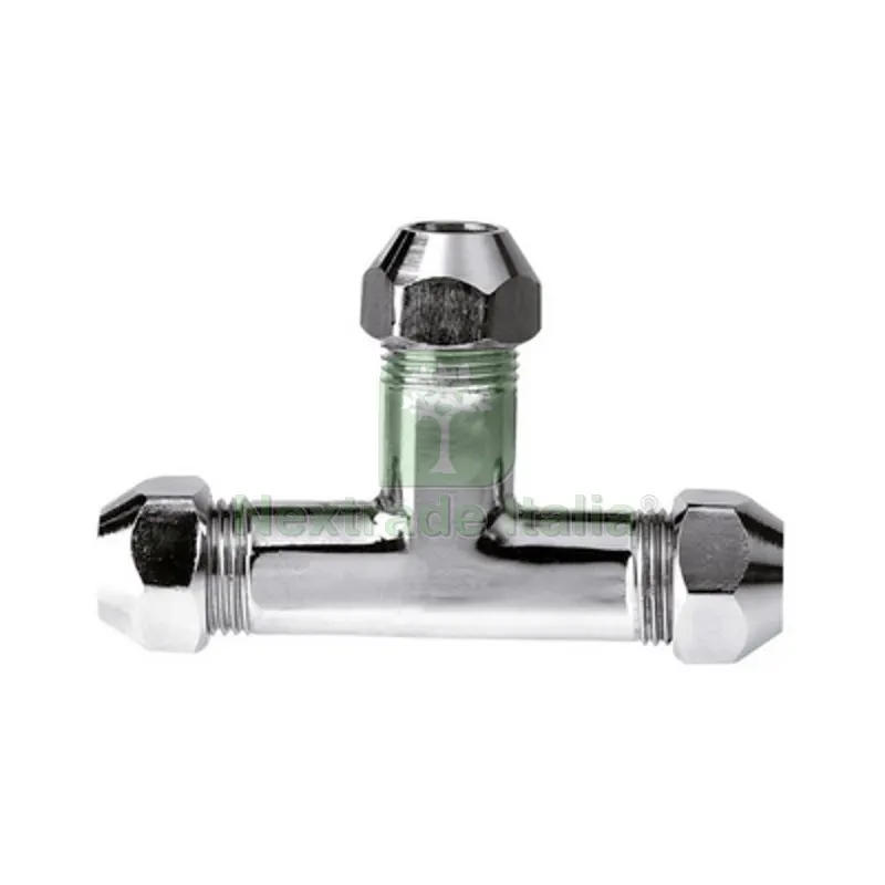 RACCORDO A "T" CON GUARNIZIONE E DADI CONICI 10x10x10 mm — Guarnizioni e tenute — rif. FERX.DIA211-567-10