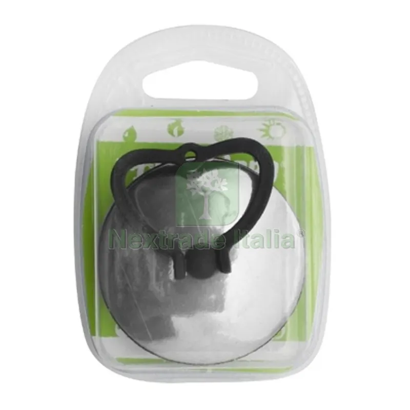 Tappo in Gomma Nera con Maniglia e Rosetta Cromata Blister Diam. 52 — Maniglie e pomelli — rif. FERX.DIA212-6040Y