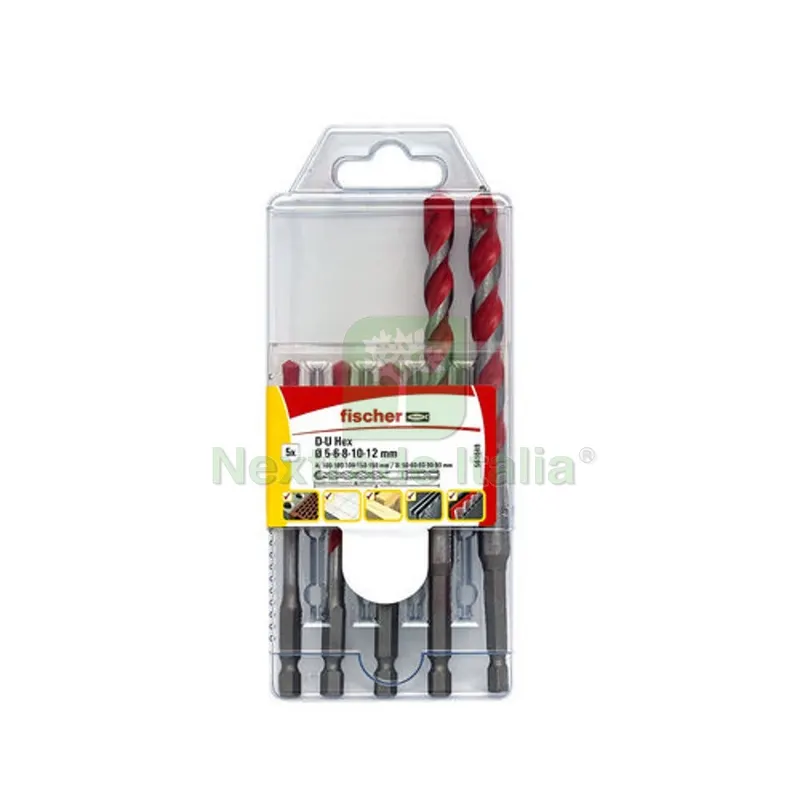 5 PZ SET PUNTE D-U HEX 5-12 MM Diam. 5-12 mm — Punte, frese e dischi — rif. FERX.DIA213-DUHEX