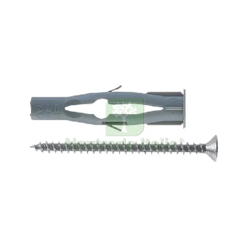 25PZ Tassello con Vite Fischer per Truciolare FU-V 10 x 60V — Pannelli e tavole in legno — rif. FERX.DIA213-FUV-1060