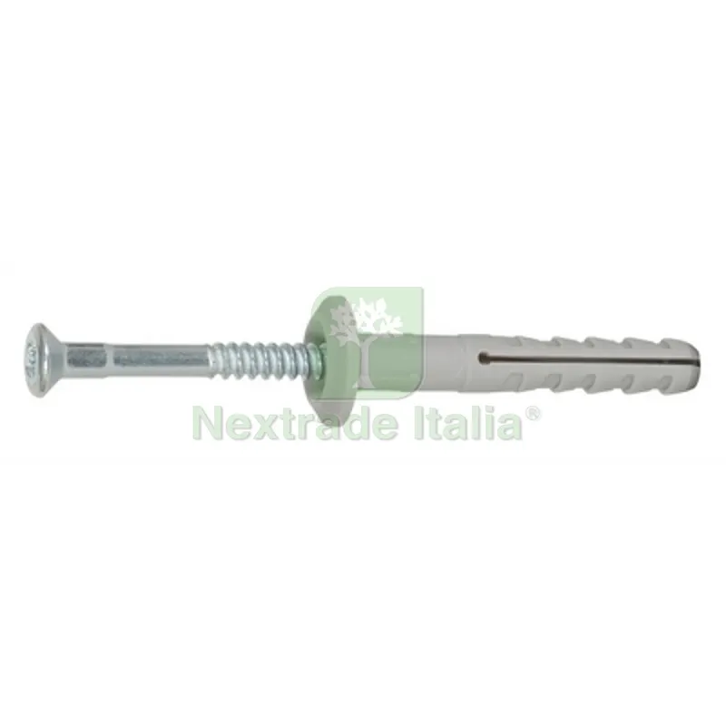 100PZ TASSELLO NYLON CON BORDO LARGO 6x40 Sp. — Tasselli e ancoraggi — rif. FERX.DIA213-NP-0640 100PZ TASSELLO NYLON CON BORDO LARGO 6x40 Sp. — Tasselli e ancoraggi — rif. FERX.DIA213-NP-0640