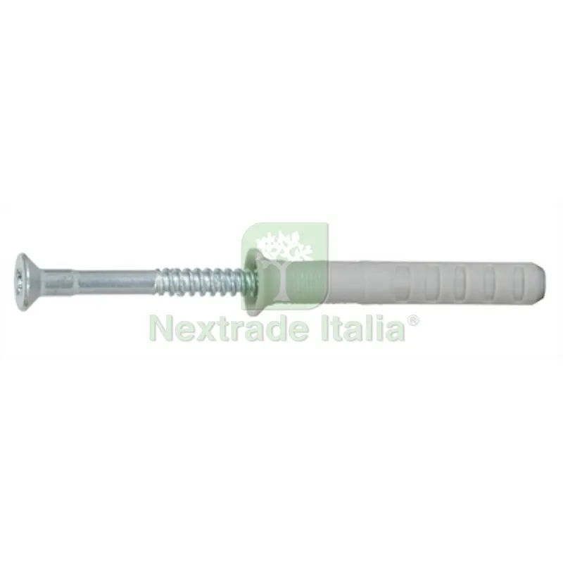 100PZ TASSELLO NYLON CON VITE A CHIODO PREMONTATA mm 6x60 — Tasselli e ancoraggi — rif. FERX.DIA213-NS-0660 100PZ TASSELLO NYLON CON VITE A CHIODO PREMONTATA mm 6x60 — Tasselli e ancoraggi — rif. FERX.DIA213-NS-0660