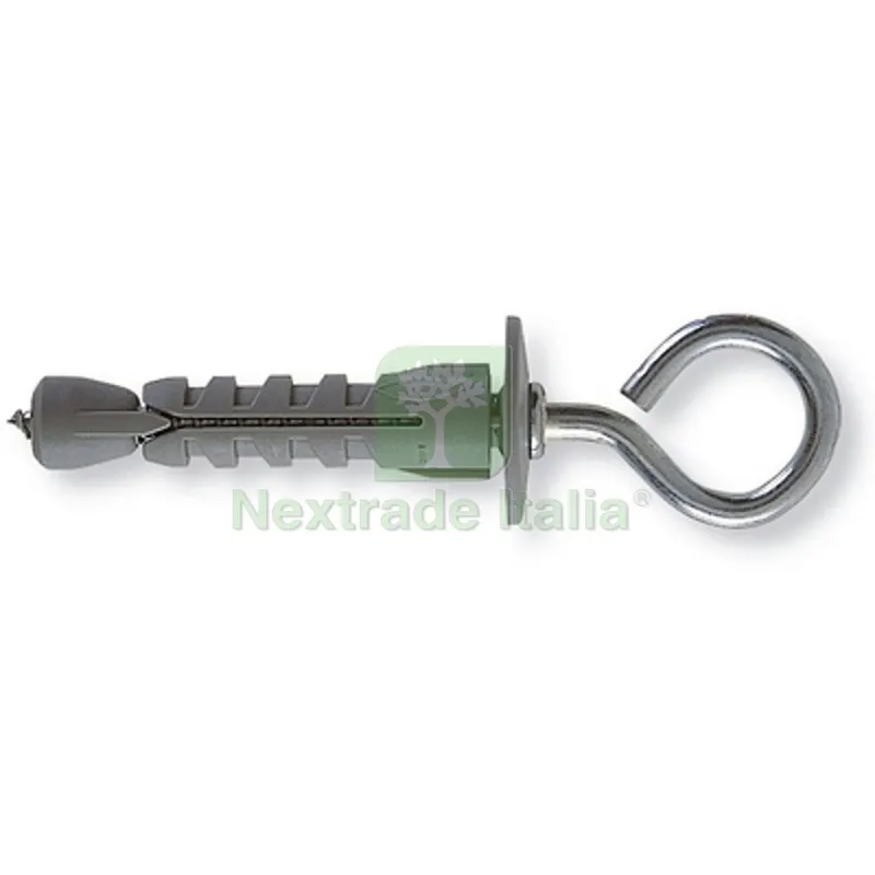 100PZ TASSELLO NYLON CON OCCHIOLO CHIUSO Diam. 9 mm — Tasselli e ancoraggi — rif. FERX.DIA213-SBN93 100PZ TASSELLO NYLON CON OCCHIOLO CHIUSO Diam. 9 mm — Tasselli e ancoraggi — rif. FERX.DIA213-SBN93