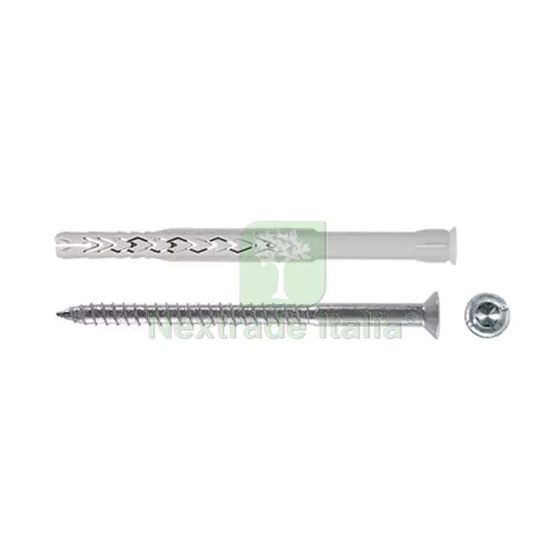 TASSELLO PROLUNGATO IN NYLON CON VITE A TESTA SVASATA mm 8 x 120 — Tasselli e ancoraggi — rif. FERX.DIA213-SXRL-08120 TASSELLO PROLUNGATO IN NYLON CON VITE A TESTA SVASATA mm 8 x 120 — Tasselli e ancoraggi — rif. FERX.DIA213-SXRL-08120