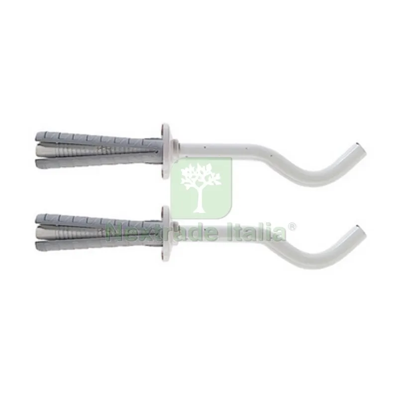 2 PZ MENSOLE PER RADIATORI IN GHISA TF 7 FISCHER 100 Bianca — Tasselli e ancoraggi — rif. FERX.DIA213-TF7-100B