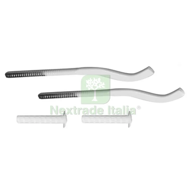 2PZ MENSOLE SCHIACCIATE PER RADIATORI IN ALLUMINIO Diam.7 x 170 — Arredo — rif. FERX.DIA214-414VS-170