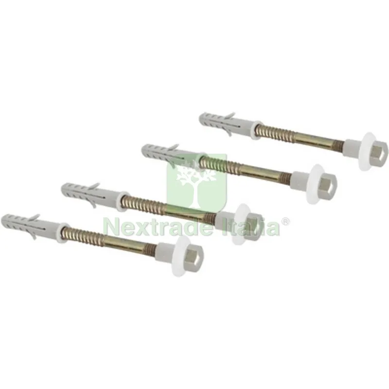 4 PZ Fissaggi Verticali per WC e Bidet Zincati - M6x80 — Sanitari e ceramiche — rif. FERX.DIA214-F100Z-80 4 PZ Fissaggi Verticali per WC e Bidet Zincati - M6x80 — Sanitari e ceramiche — rif. FERX.DIA214-F100Z-80