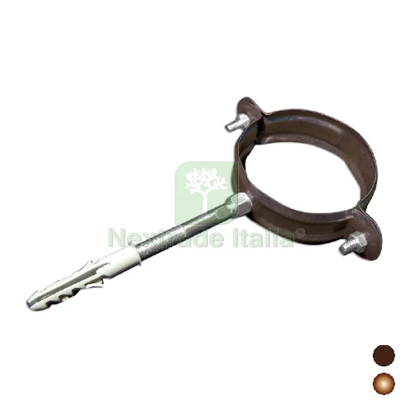 2PZ COLLARE PLUVIALE ROTONDO PRE-VERNICIATO Diam. 80 Color Rame — Fascette e collari — rif. FERX.DIA214-F204T-080R 2PZ COLLARE PLUVIALE ROTONDO PRE-VERNICIATO Diam. 80 Color Rame — Fascette e collari — rif. FERX.DIA214-F204T-080R