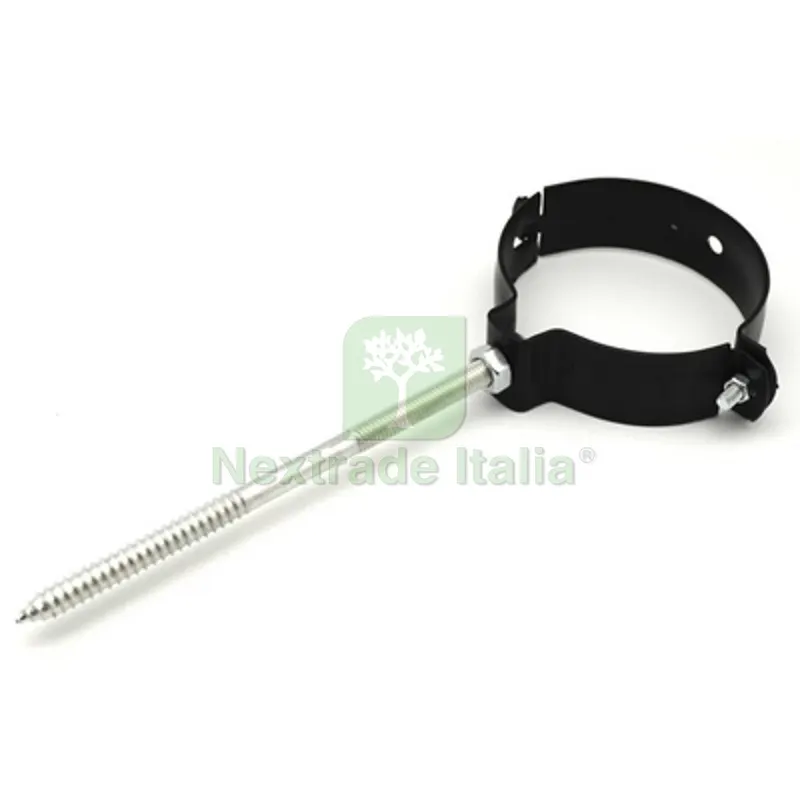 Collare per Fissaggio di Tubi Fumo Verniciato Nero Diam. 80 — Fascette e collari — rif. FERX.DIA214-F207-080 Collare per Fissaggio di Tubi Fumo Verniciato Nero Diam. 80 — Fascette e collari — rif. FERX.DIA214-F207-080