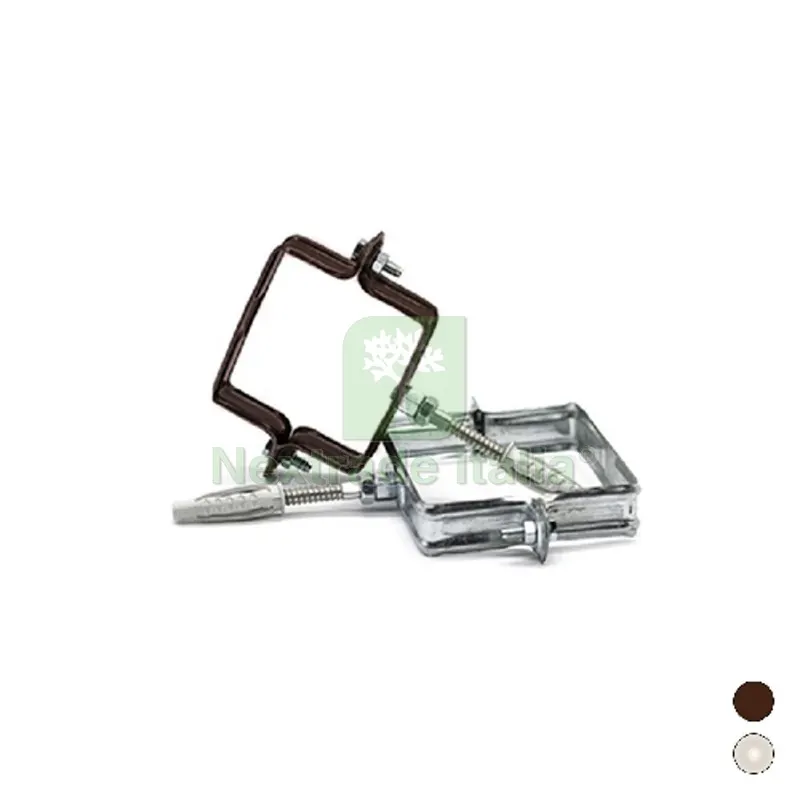 COLLARE PLUVIALE QUADRO Diam. 100x100 v. testa moro — Fascette e collari — rif. FERX.DIA214-F209-100T