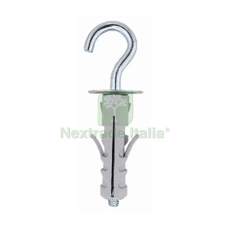 100PZ Tassello in Nylon con Occhiolo Aperto Zincato Tass 12x46 Occhiolo M5 — Tasselli e ancoraggi — rif. FERX.DIA215-TA01-12