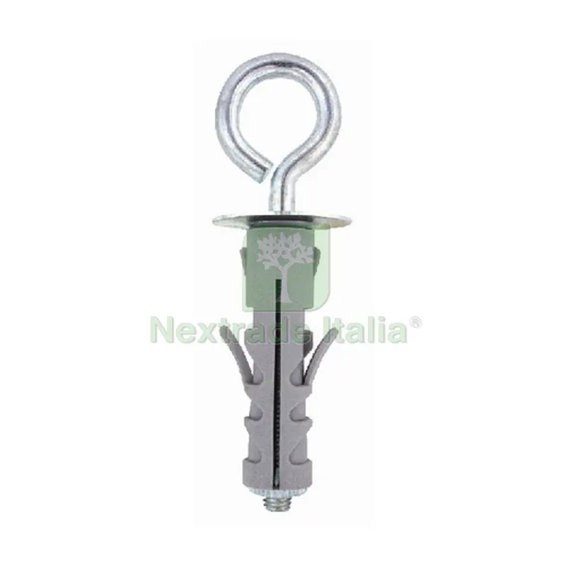 100PZ Tassello con Occhiolo Chiuso Zincato Tass 9X40 Occhio M4 — Tasselli e ancoraggi — rif. FERX.DIA215-TA02-09