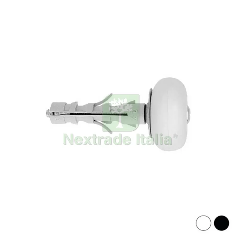 50PZ Tassello in Nylon TA con Fermaporta D.30 9x40 Fermaporta D.30 Bianco — Ferramenta porte e finestre — rif. FERX.DIA215-TA10-09B