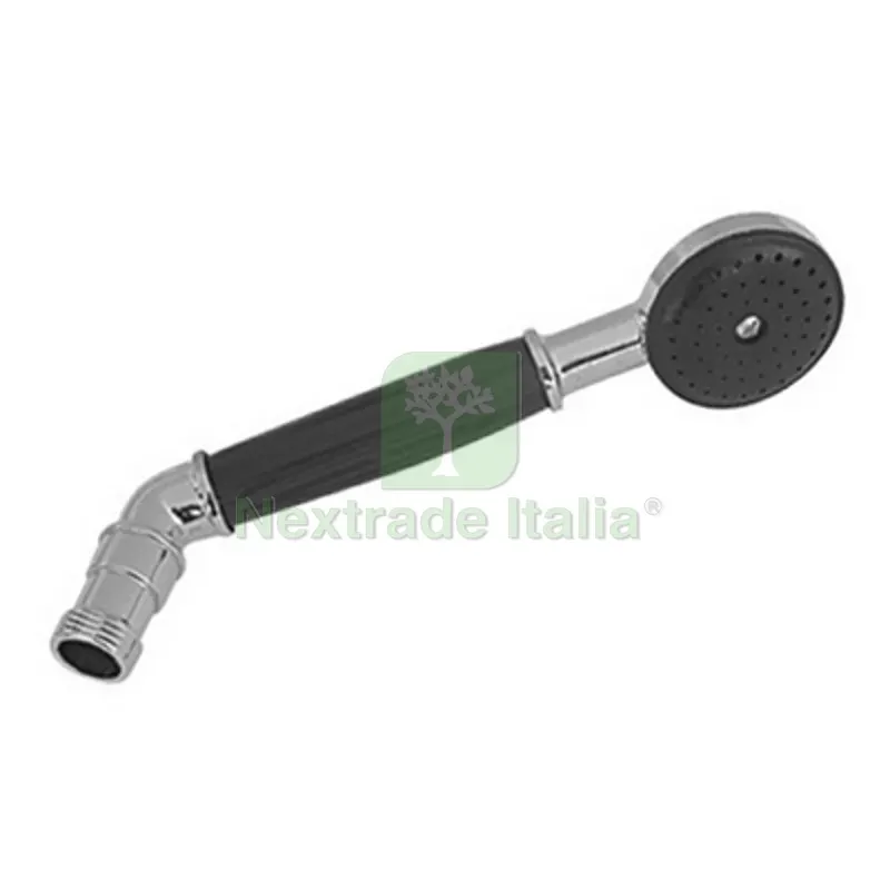 DOCCETTA CON CURVA PER DUPLEX Nera c/particolari cromo — Rubinetti e valvole — rif. FERX.DIA222-801 DOCCETTA CON CURVA PER DUPLEX Nera c/particolari cromo — Rubinetti e valvole — rif. FERX.DIA222-801