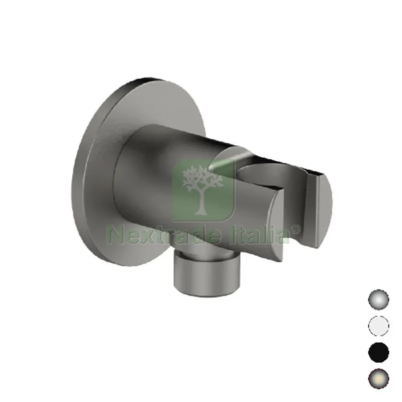 SUPPORTO MINIMAL CON PRESA ACQUA Nero Opaco — Interruttori e prese — rif. FERX.DIA222-8543-NO