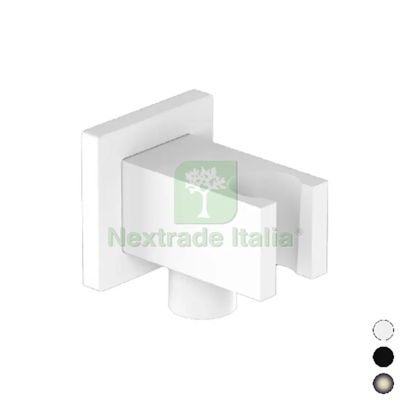 SUPPORTO DOCCIA MINIMALE QUADRO CON PRESA ACQUA Nero Opaco — Interruttori e prese — rif. FERX.DIA222-85431-NO SUPPORTO DOCCIA MINIMALE QUADRO CON PRESA ACQUA Nero Opaco — Interruttori e prese — rif. FERX.DIA222-85431-NO