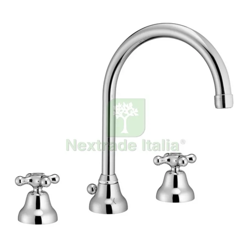 Batteria Lavabo Bocca Girevole con Scarico Canna a Fontana Marea Cromo — Sanitari e ceramiche — rif. FERX.DIA232-R513-C Batteria Lavabo Bocca Girevole con Scarico Canna a Fontana Marea Cromo — Sanitari e ceramiche — rif. FERX.DIA232-R513-C