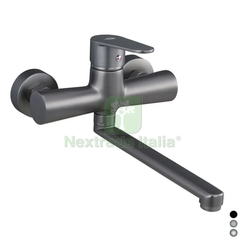 MISCELATORE MONOCOMANDO LAVELLO A MURO SERIE LIZZY Nero opaco — Rubinetti e valvole — rif. FERX.DIA234-L150-NE MISCELATORE MONOCOMANDO LAVELLO A MURO SERIE LIZZY Nero opaco — Rubinetti e valvole — rif. FERX.DIA234-L150-NE