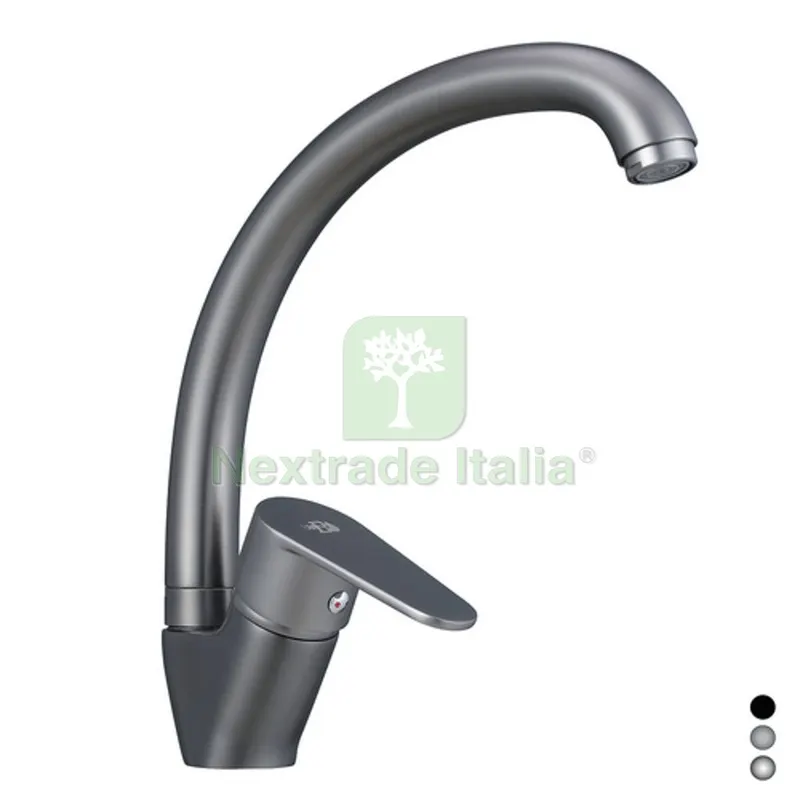 MISCELATORE MONOCOMANDO LAVELLO CANNA ALTA SERIE LIZZY Nero opaco — Rubinetti e valvole — rif. FERX.DIA234-L162-NE MISCELATORE MONOCOMANDO LAVELLO CANNA ALTA SERIE LIZZY Nero opaco — Rubinetti e valvole — rif. FERX.DIA234-L162-NE