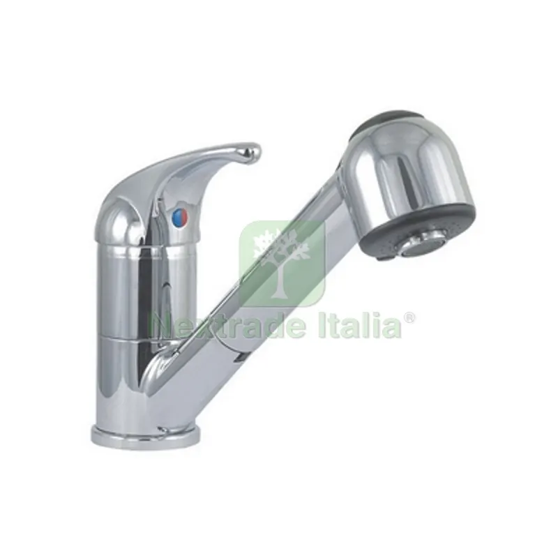 MONOCOMANDO LAVELLO MONOFORO C/DOCCETTA ESTRAIBILE SERIE MARZIA Cromo — Rubinetti e valvole — rif. FERX.DIA239-R061