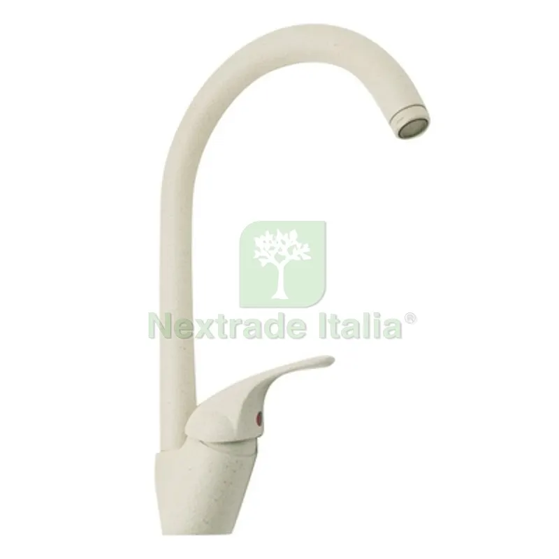MISCELATORE LAVELLO CANNA ALTA GIREVOLE SERIE MARZIA Granito Avena — Rubinetti e valvole — rif. FERX.DIA239-R064-GA