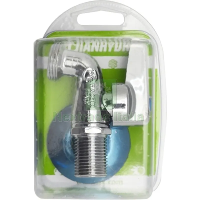 RUBINETTO LAVATRICE CROMATO A SFERA CON ROSONE BLISTER 1/2 x 3/4 PN 10 — Rubinetti e valvole — rif. FERX.DIA240-912Y
