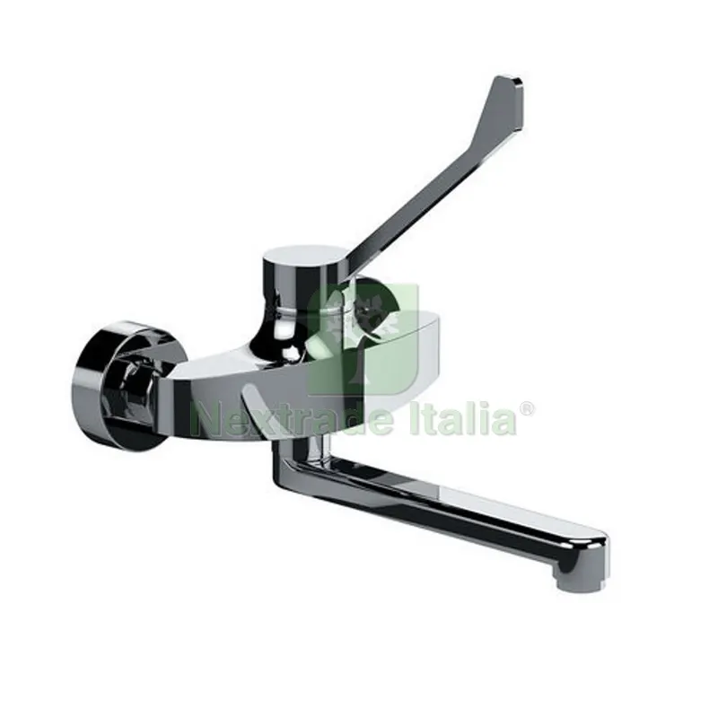 MISCELATORE MONOCOMANDO A MURO PER LAVELLO BOCCA GIR. C/LEVA CLINICA Cromo — Rubinetti e valvole — rif. FERX.DIA242-RM501 MISCELATORE MONOCOMANDO A MURO PER LAVELLO BOCCA GIR. C/LEVA CLINICA Cromo — Rubinetti e valvole — rif. FERX.DIA242-RM501